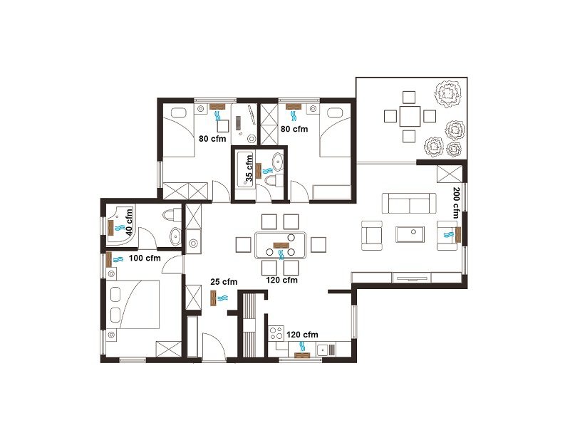 balancing air flow in each room balancing air flow in each room