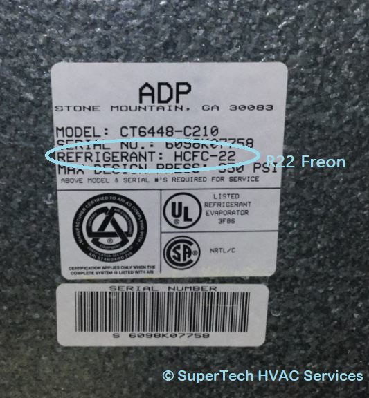 coil-name-plate-shows-R22 coil-name-plate-shows-R22