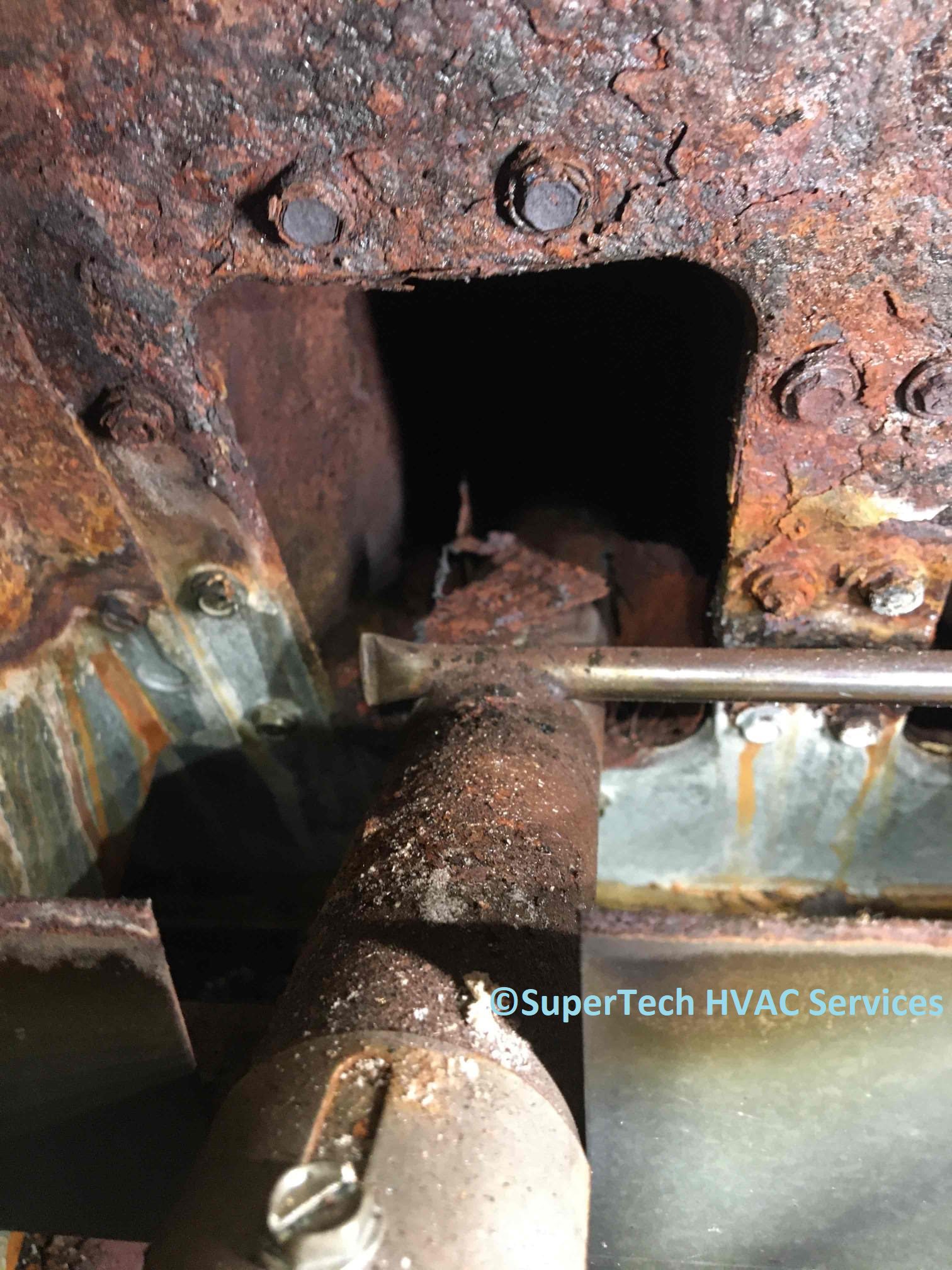 rusted and cracked heat exchanger rusted and cracked heat exchanger