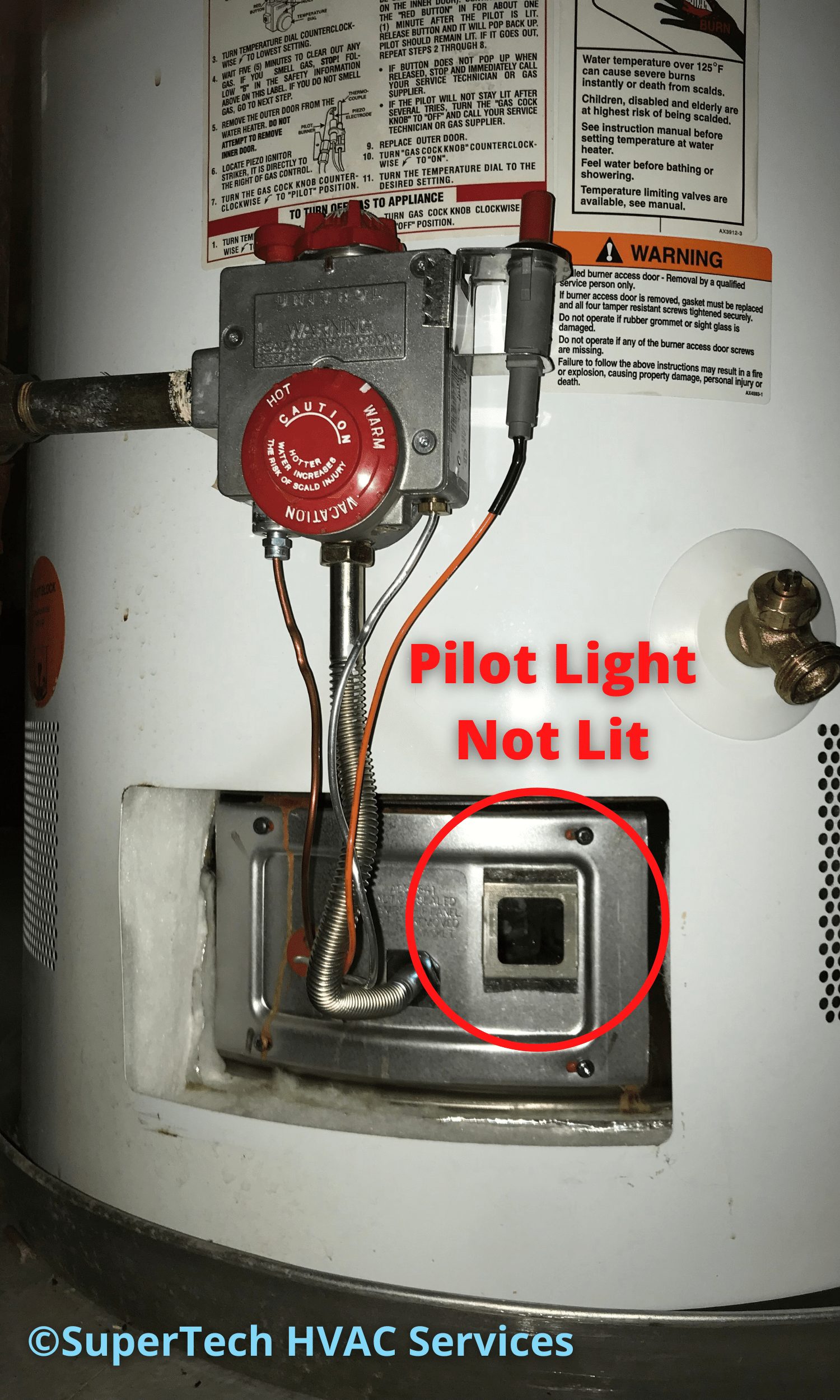 Water heater pilot light not lit Water heater pilot light not lit