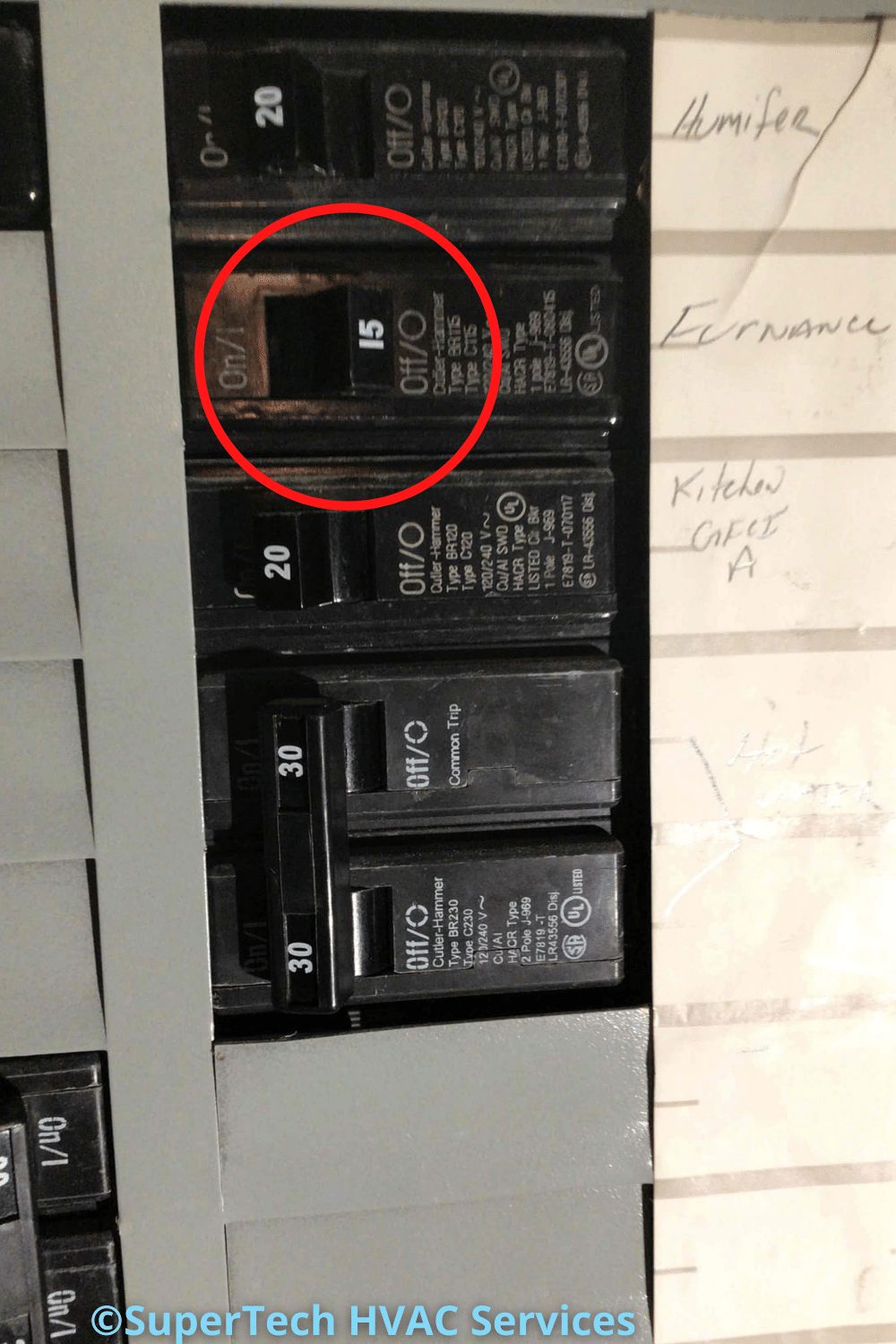 tripped circuit breaker tripped circuit breaker