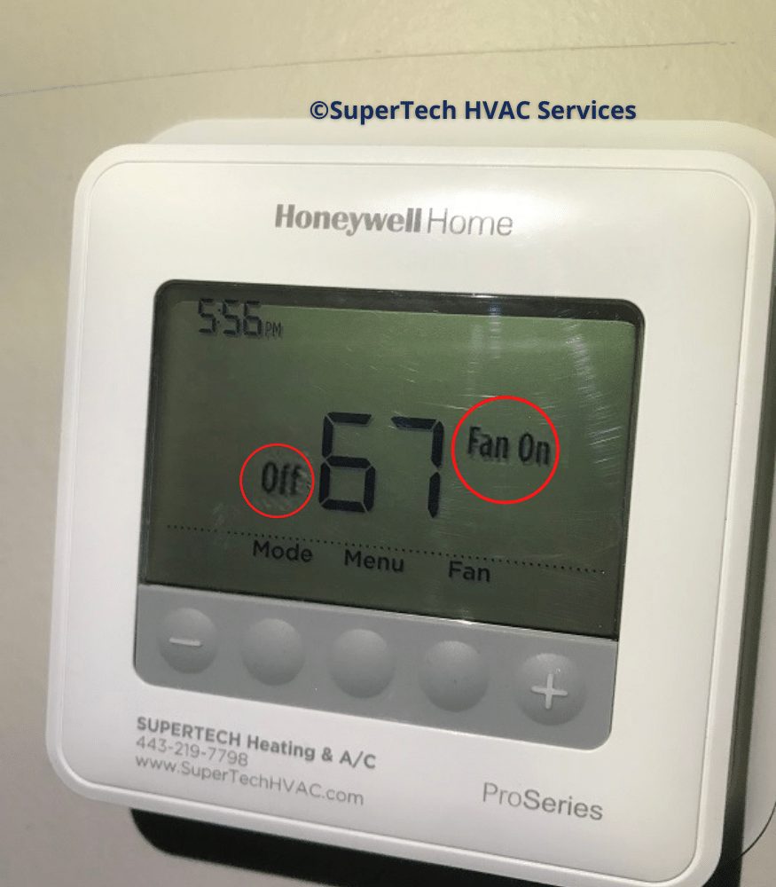 heat pump thermostat off and fan on (2) heat pump thermostat off and fan on