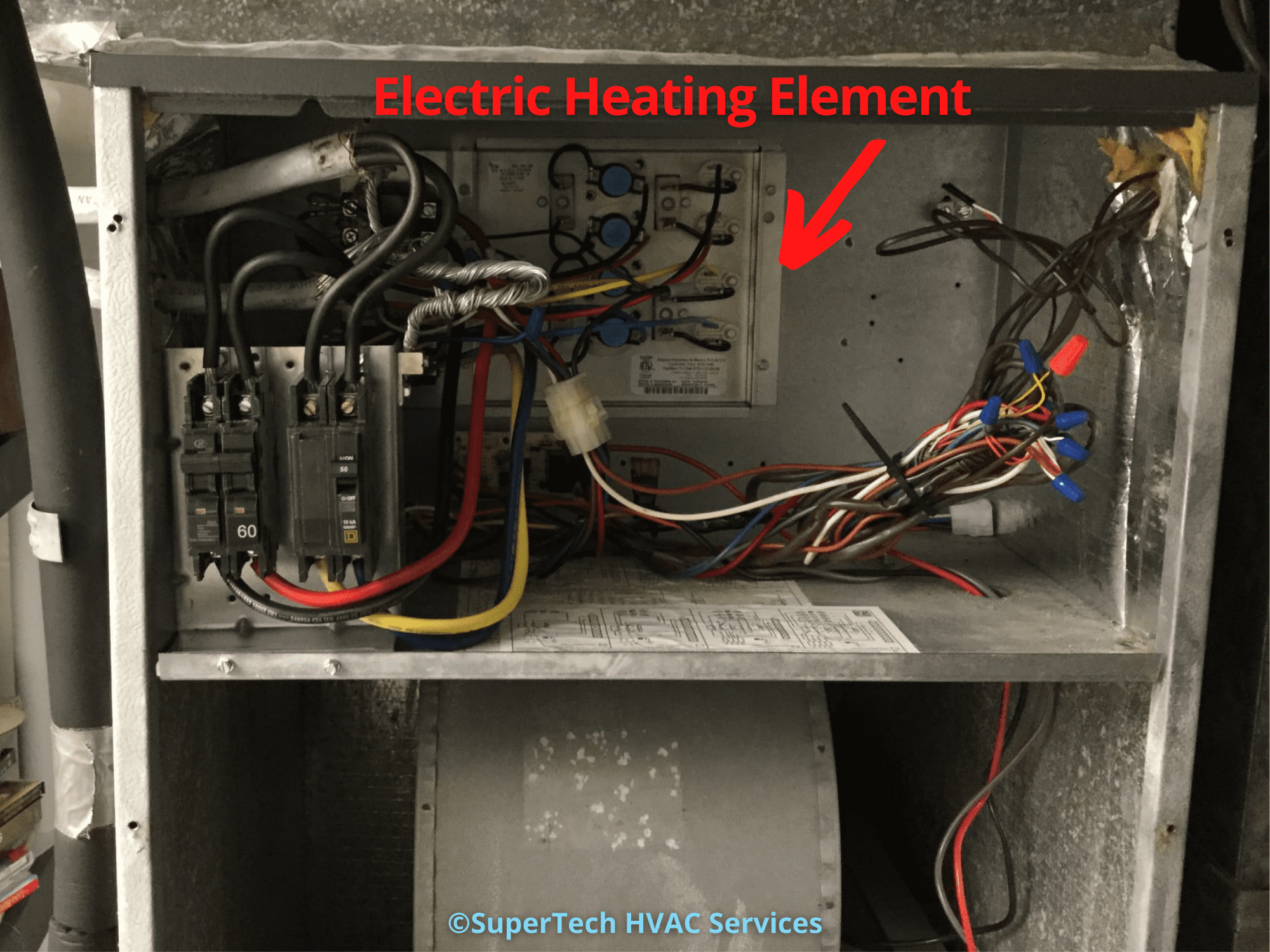 Electric Heating Element inside air handler Electric Heating Element inside air handler